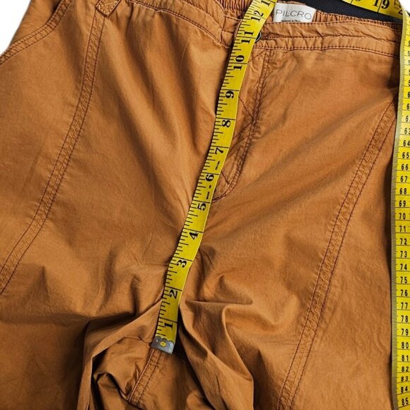 Anthropologie Pilcro Tactical Utility Pants, Brown, Tie Bottom, Plus Size, 1X - Picture 6 of 12